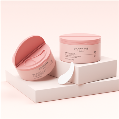 50g 100g Plastic Replaceable Face Cream Jar With Small Spoon