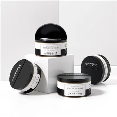 50g 100g Plastic Replaceable Face Cream Jar With Small Spoon