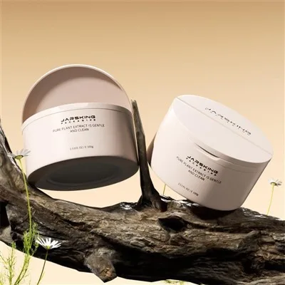 50g 100g Plastic Replaceable Face Cream Jar With Small Spoon