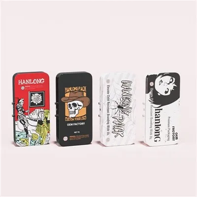 Eco Friendly Airtight Child Resistant Tin Box With Hinged Lid With Press Button Lock CR Tin