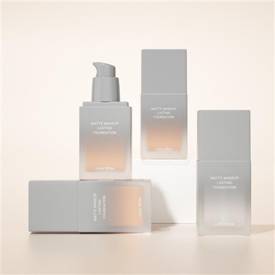 Square 30ml Cosmetic Foundation Lotion Pump Bottle