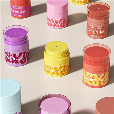 30g 50g Airless Cosmetic Jars Glass Refillable Beauty Cream Jar For Essential Oil Lotion factory