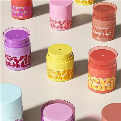 30g 50g Airless Cosmetic Jars Glass Refillable Beauty Cream Jar For Essential Oil Lotion factory