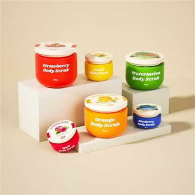 250g 300g Body Scrub Containers Plastic Pet Cream Jar