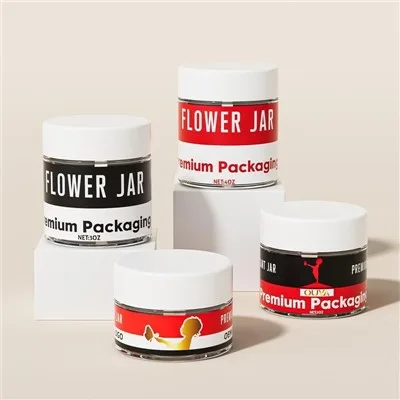 1oz 2oz Glass Child Proof Weed Jars