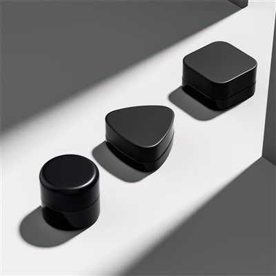 5g 9g Round Glass Black Material Child Proof Jar