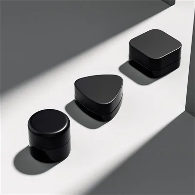 5g 9g Round Glass Black Material Child Proof Jar