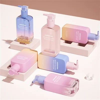 150ml Glass Lotion Bottles With Pump Square Hotel Empty Shampoo And Conditioner Containers high quality