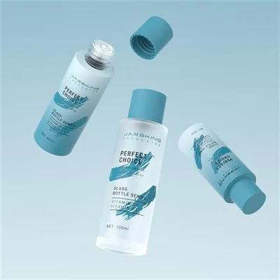 Glass Beauty Water Bottle 50ml 80ml 100ml Screw Cap Cosmetic Toner Bottle