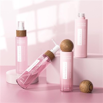 Plastic Cosmetic Containers With Bamboo Lids Pet Plastic Spray Bottles