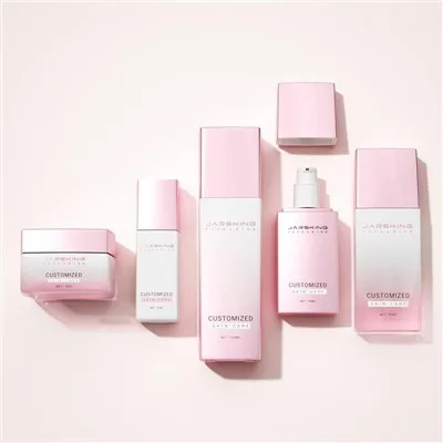 Square Cosmetic Bottle 30g 50g Glass Empty Cream Jar