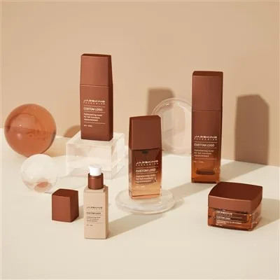 Square Cosmetic Bottle 30g 50g Glass Empty Cream Jar