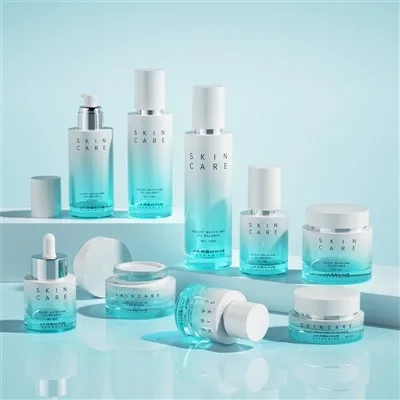 Eco Friendly Skincare Packaging Glass Cream Jars Cosmetics 30g 100ml