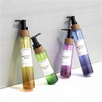 Plastic Cosmetic Containers With Bamboo Lids Pet Plastic Spray Bottles