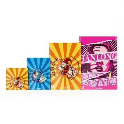 Custom Child Resistant Mylar Bags Stand Up Food Packaging Plastic Bag