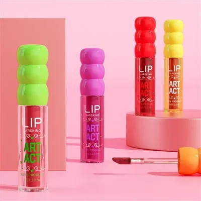 2.5ml Mini Lip Gloss Container Plastic Lip Gloss Tube With Brush Refillable Packaging high quality