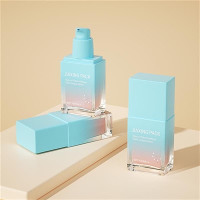 Square 30ml Cosmetic Foundation Lotion Pump Bottle