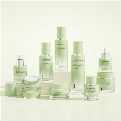 Eco Friendly Skincare Packaging Glass Cream Jars Cosmetics 30g 100ml