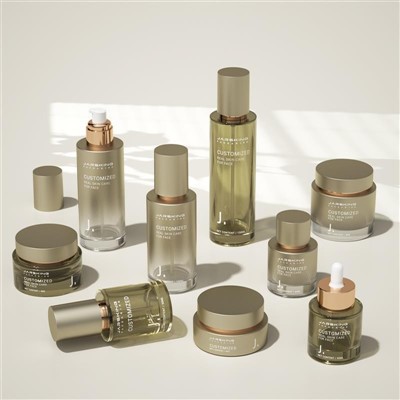 Eco Friendly Skincare Packaging Glass Cream Jars Cosmetics 30g 100ml