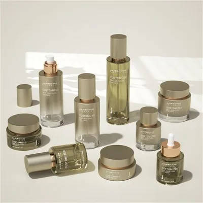 Eco Friendly Skincare Packaging Glass Cream Jars Cosmetics 30g 100ml