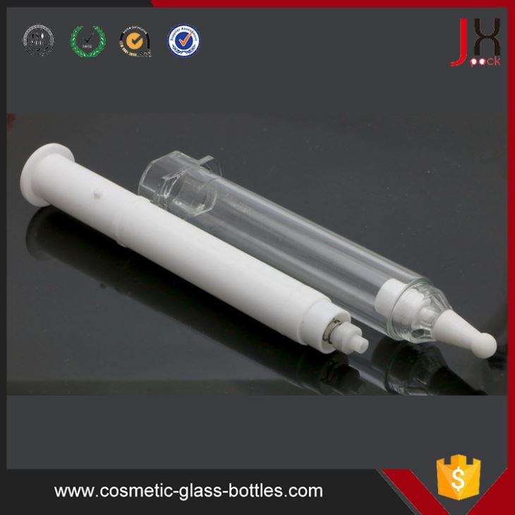 Jeringa de plástico para crema de 10ml, botella de aguja, botella cosmética, jeringa sin aire, embalaje, jeringa para el cuidado de la piel, venta al por mayor