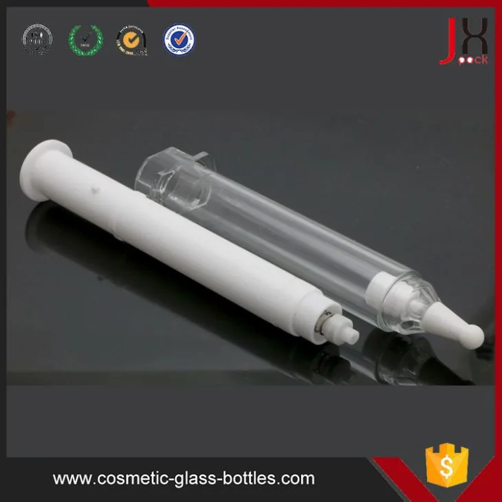 10ml Cream Plastic Syringe Needle Bottle Cosmetic Bottle Airless Syringe Packaging Skincare Syringe Wholesale