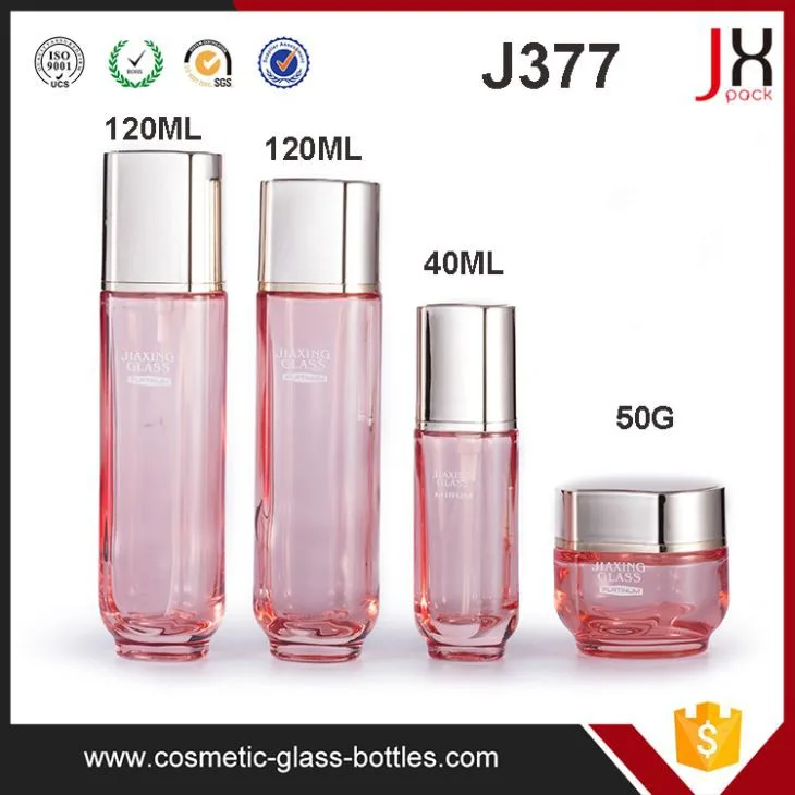 Lotion Bottle Cream Jar Glass Bottle Set Comestics Bottle