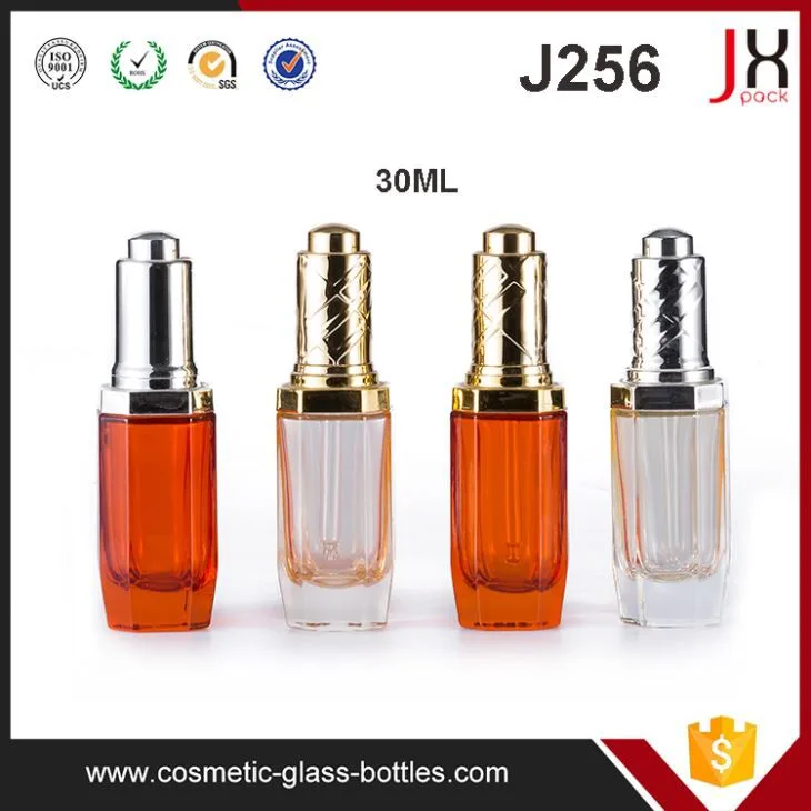 Luxury Packaging 30ml Empty Colorful Dropper Glass Serum Bottles