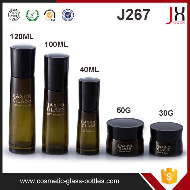 15ml 30ml 50ml 50g Body Cream Jar og lokk blå falming Glass Dropper flaske kosmetisk Glass flaske tomt glassflaske