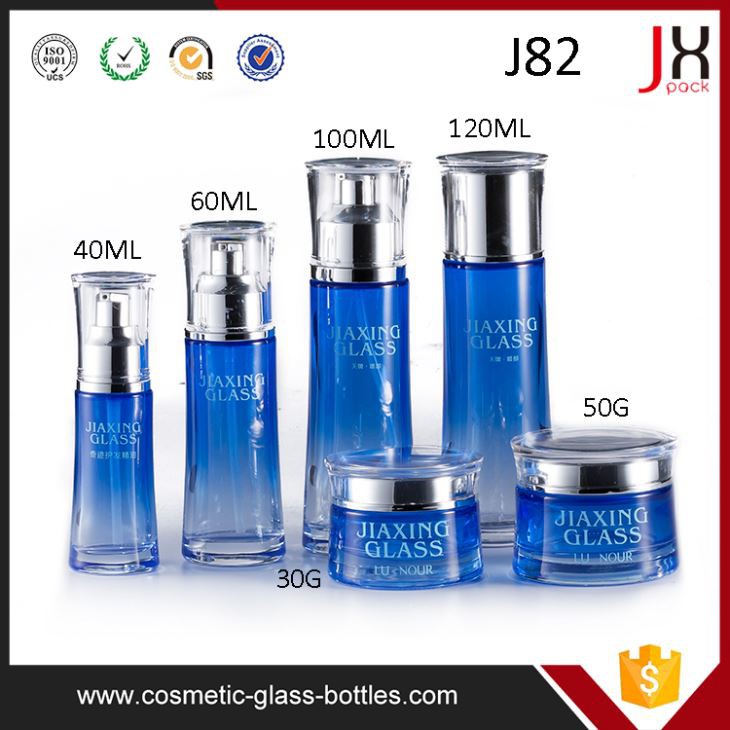 High Quality Cosmetic Glass Cream Bottles Container 30ml 40ml 100ml 120ml Empty Perfume/Liquid/Lotion For Glass Cosmetic Bottles