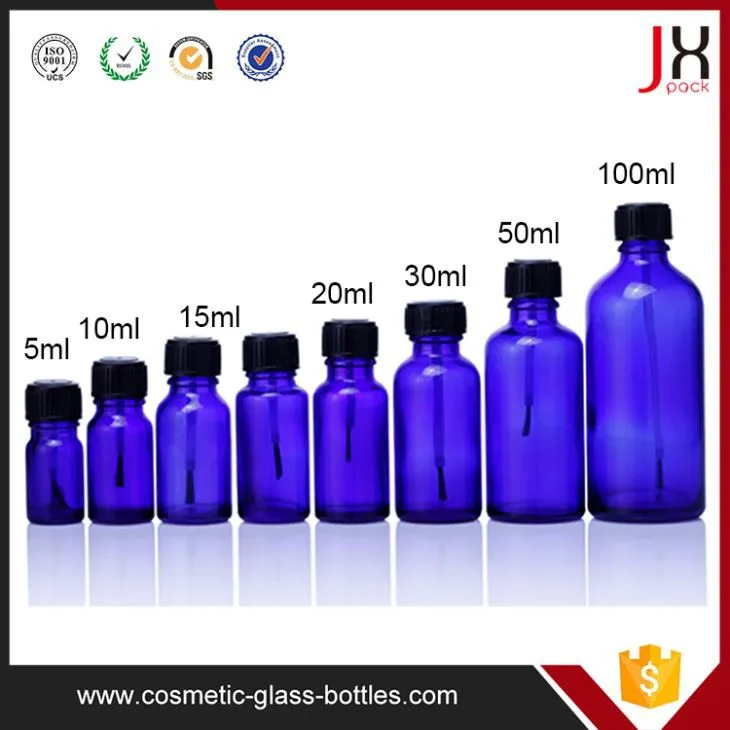 Wholesale Cobalt Blue Essential Oil Bottle 30ml Empty Glass Dropper Bottle For Essential Oil Serum