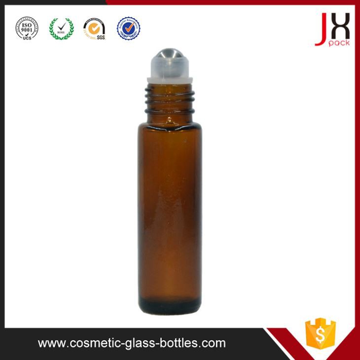 Clear Amber Roll On Bottle With Glass Roller Ball Aluminum Gold/Silver Cap 10ml 15ml Clear/Blue Essential Oil Bottle