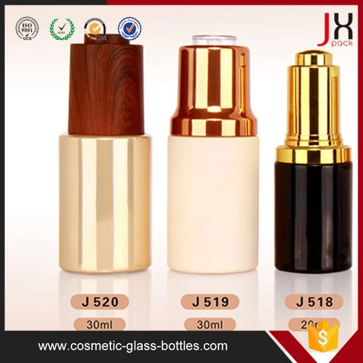 20ml 30ml 50ml Small Serum Glass Bottle With Button Dropper Rubber Dropper Glass Bottle