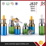 20ml 30ml 40ml Amber Blue Green Transparent Black Cylinder Round 30ml Glass Dropper Bottle With Childproof Cap For Cosmetic