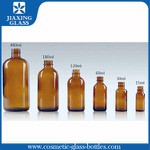 Frost Boston Round Bottle, Clear Black Cap Glass Transparent Bottle 1oz 2oz 4oz For Essential Oil