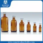 Frost Boston Round Bottle, Clear Black Cap Glass Transparent Bottle 1oz 2oz 4oz For Essential Oil