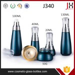 Aukštos kokybės 40ml 100ml 130ml losjono / serumo stiklo butelis kosmetikos stiklo pakuotėms su sraigtiniu siurbliu