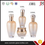 Luxury Cosmetic Glass Bottle 30ml 40ml 60ml 100ml 120ml Packaging For Skincare Gold/Silver Cap