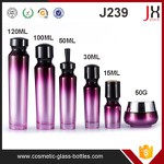 Luxury 30ml 50ml 100ml Skincare Face Cream Purple Cosmetic Glass Bottle With Lid/Cap Cosmetic Packaging