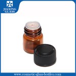 تھوک 2ml 3ml 5ml 10ml Amber/Clear/Frosted Tubular Glass Vials with سکرو بلیک پلاسٹک کیپ