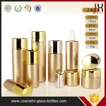 Wholesale Cosmetic Empty Packaging Bottle With Gold Lid 30ml 50ml 100ml 120ml Luxury Skincare Cosmetic Glass Packaging