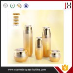 Golden Empty Cosmetic Glass Bottle/30ml 40ml 100ml 120ml Foundation Liquid Glass Bottles For Skincare Cream/Lotion/Serum