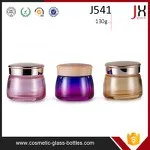 Purple Cosmetics Cream Empty Jar 100ml 130ml, Glass Cosmetic Containers And Jars