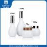 Silk Printing Glass Oil Pump Cosmetic Bottle/jar For Personal Care Oil/cream With Aluminum Lids