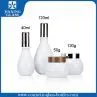 Silk Printing Glass Oil Pump Cosmetic Bottle/jar For Personal Care Oil/cream With Aluminum Lids