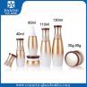 Silk Printing Glass Oil Pump Cosmetic Bottle/jar For Personal Care Oil/cream With Aluminum Lids