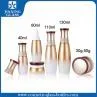 Silk Printing Glass Oil Pump Cosmetic Bottle/jar For Personal Care Oil/cream With Aluminum Lids