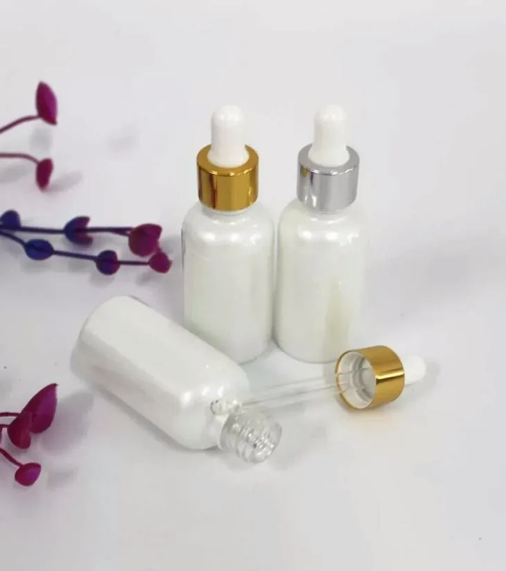 10ml 15ml 30ml 60ml Opal White Glass Bottle Serum Dropper Bottle