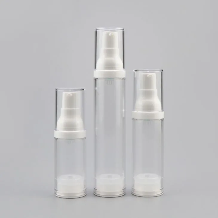 30 Ml 50 Ml Cosmetic Clear Airless Pump Plastic Bottle