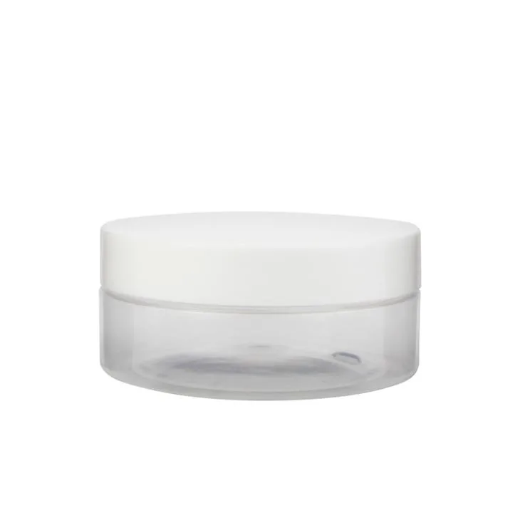 150ml PET Plastic Straight Sided Jars With Black Lid